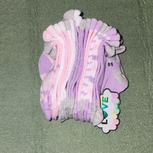 Love Sock Collection in Pink and Lavender 10 pairs